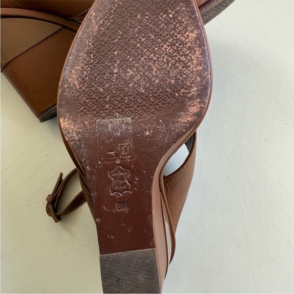 Tory Burch Tan Leather Slingback Sandals - Picture 6 of 7